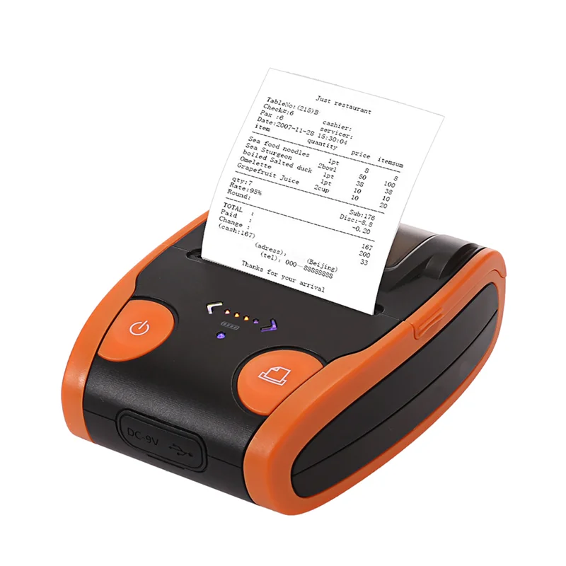 Mini Commercial Use Convenient Android Bluetooth Thermal Label Printer, Portable 58mm Mobile Printer