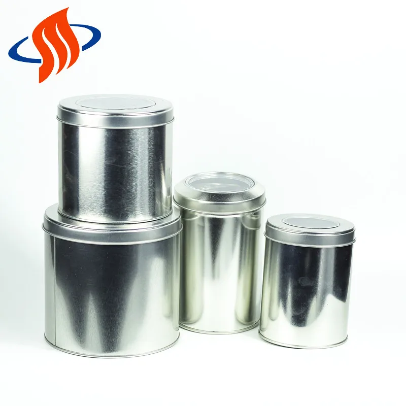 
round tin packing box with window 