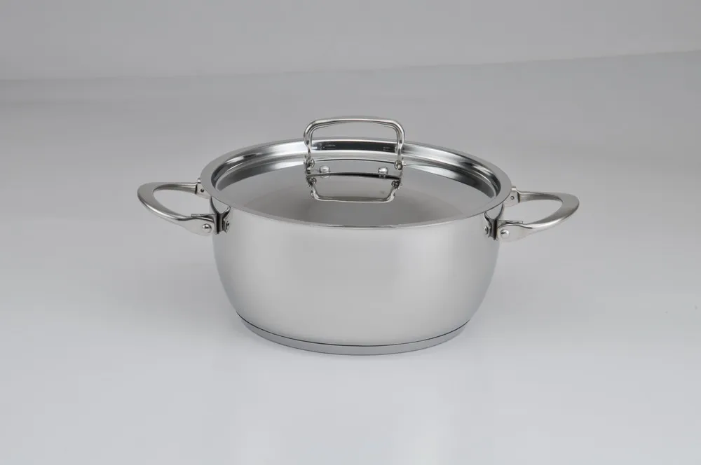 Yo-016 слоёенные ручки посуды стекируемых кастрюль нержавеющая сталь набор посуды посуда оптовая кухонная посуда