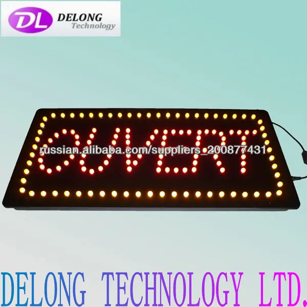 se and stability indoor high bright 60*30cm acrylonitrile butadiene styrene lumineux led signal ouvert