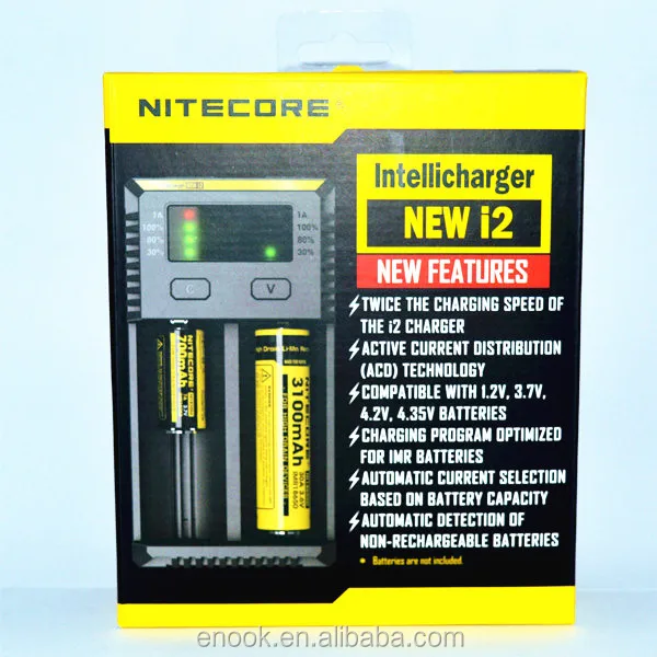 Hot selling!!! Nitecore i2 charger for Ni-Mh/Ni-Cd/aa aaa battery