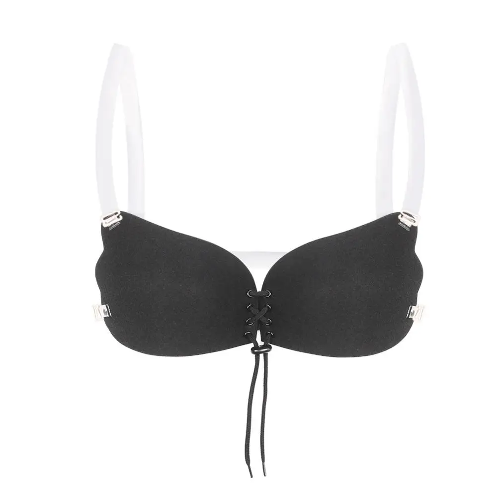 New LALA Goddess Self Adhesive Silicone Invisible Push-up Bra with Adjustable Clear Straps