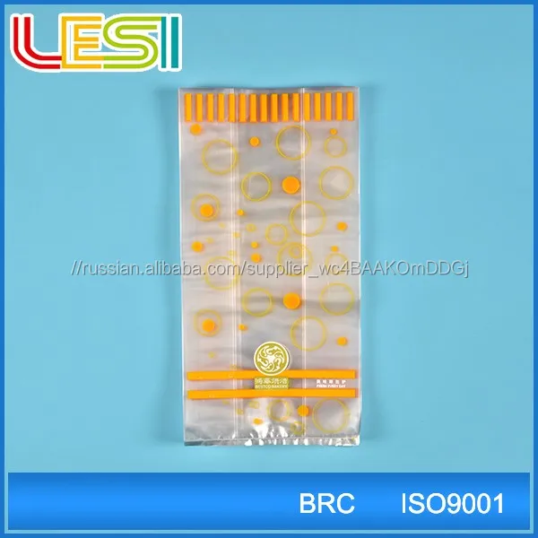 Bottom sealed side potato chips bread packaging poly bag with custom design