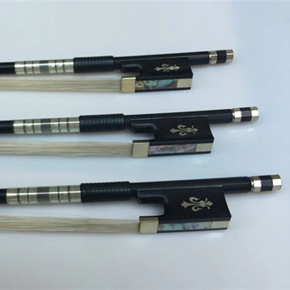 Китай, горячая Распродажа, дешевый черный цвет, углеродное волокно, лук для скрипки, лошадиный шиньон 4/4