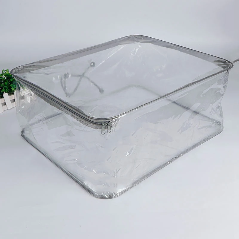 The family durable pvc plastic packaging quilt blanket storage bag