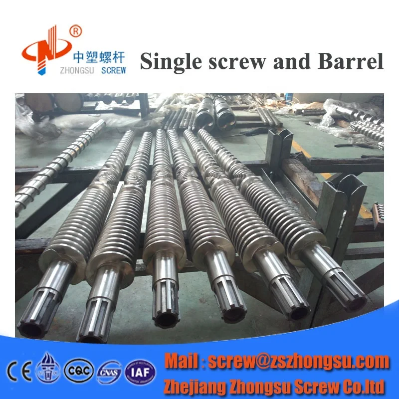 65/132 extruder screw pvc conical twin screw and barrel