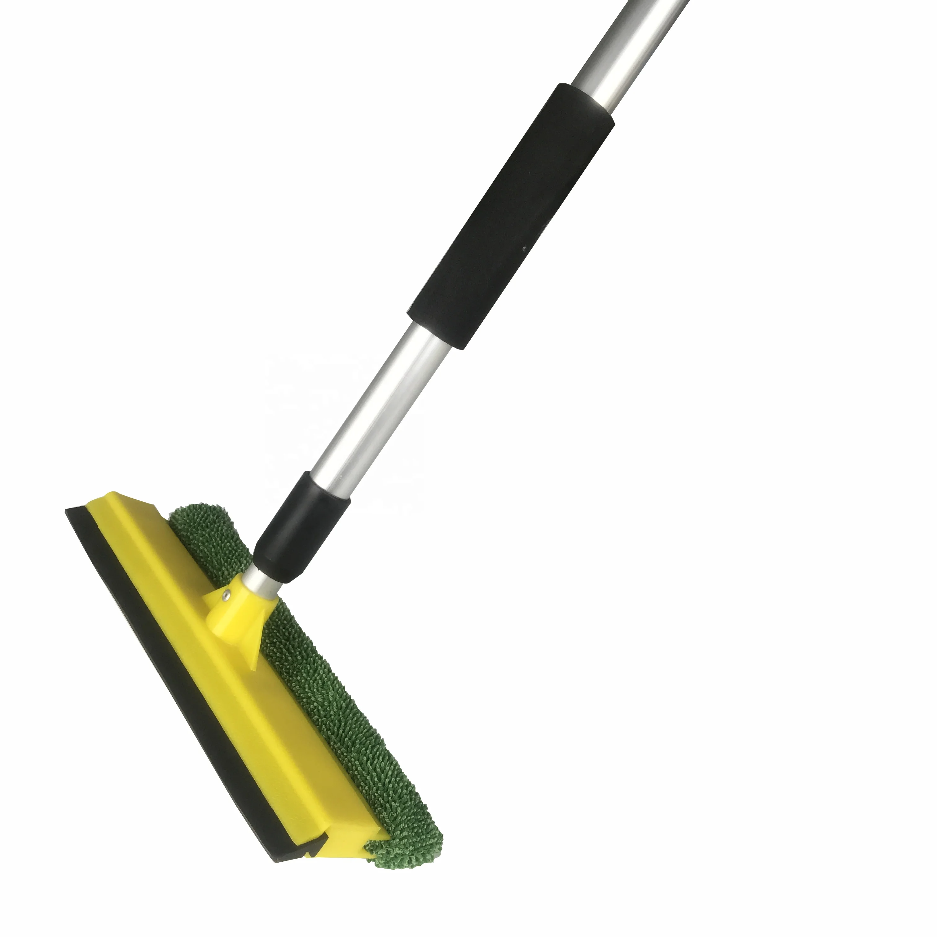 Microfiber sponge rubber telescopic window cleaning squeegee