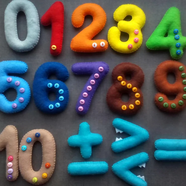 
Handmade made felt math learning toys with custom size 