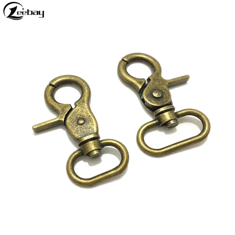 Antique brass swivel lobster clasp metal snap buckle hook
