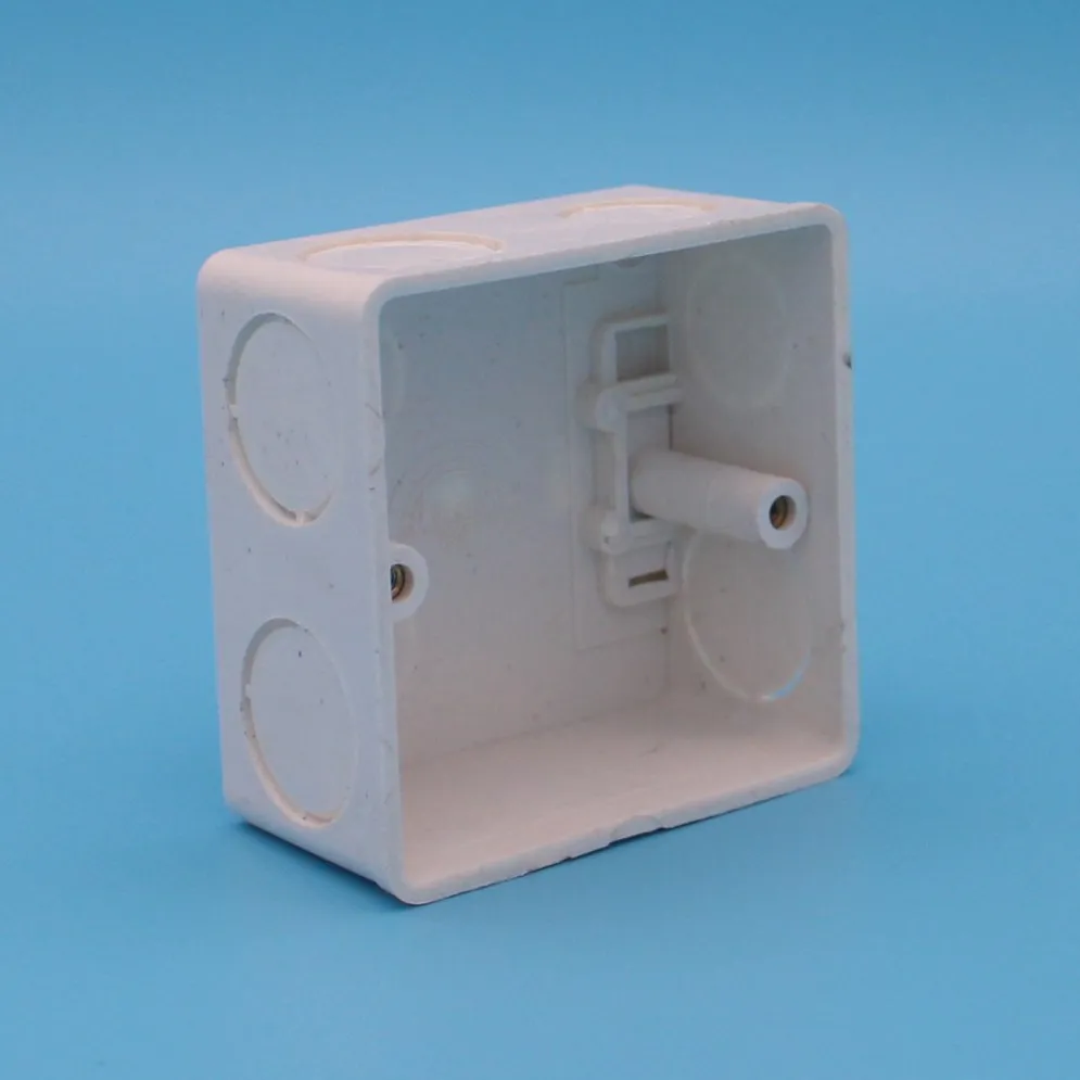 wall electrical switch back installation PVC boxes