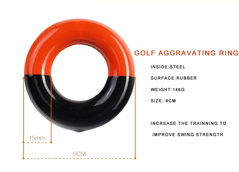 Hot Sale New design Double color Golf Club  Warm Up Swing Donut Weight Ring for Golf Swing Speed Practice Trainer