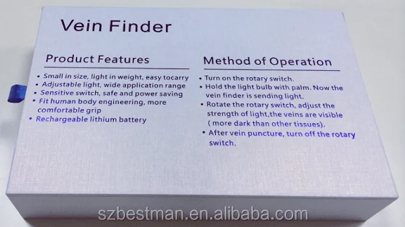 Wholesale products BESTMAN BVF-260 handheld infrared led vein finder portable infrared vein viewer/ finder/locator/reader