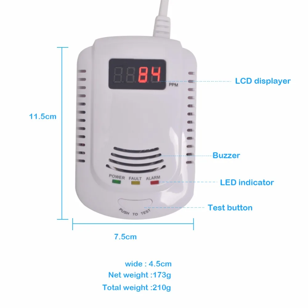 China factory best price multi-gas detectable/portable h2s gas detector alarm