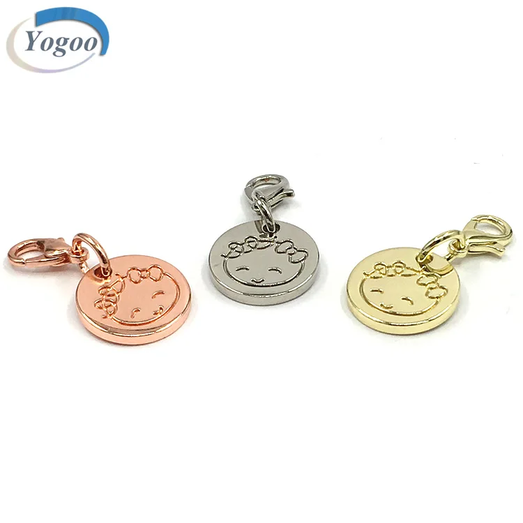 Factory Price Zinc Alloy Wholesale Charms Custom Engraved Pendants Charms for Jewelry