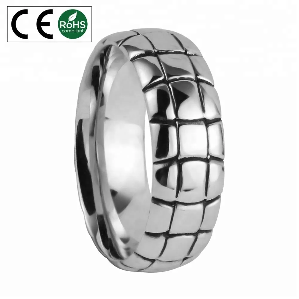 9MM Tortoise Shell Mens Cobalt Ring