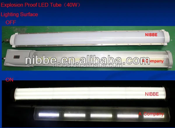 atex iecex emergency tube linear led ATEX T8 explosion proof fluorescent light LAMP