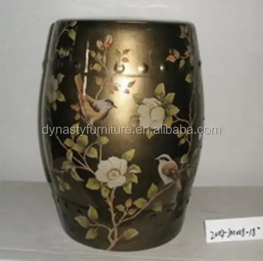 Китайский серый домашний декор, садовая мебель, керамический стул