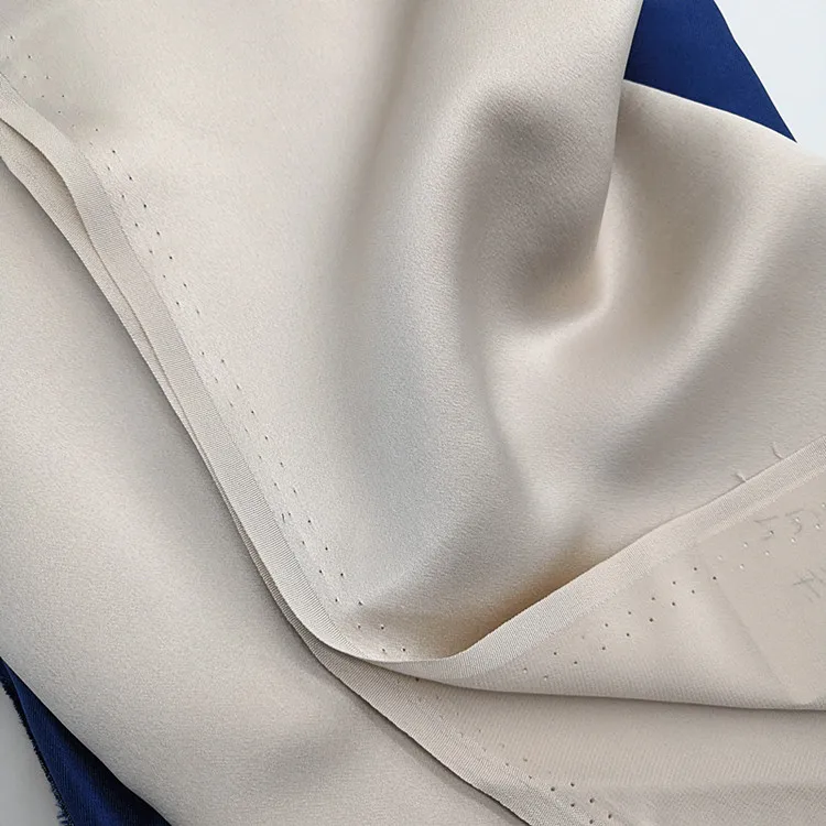 custom color women dress silk mikado natural white silk satin 22mm