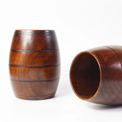 Beer Cup Minimalist Customized Wood Mug Cups & Saucers Wooden Wine Glass High-quality Wholesale Custom Handmade Reusable Wooden