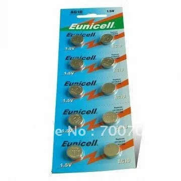 Mercury Free AG10 LR54 LR1130 V390 AG10 Button Battery 1.5V Alkaline Battery