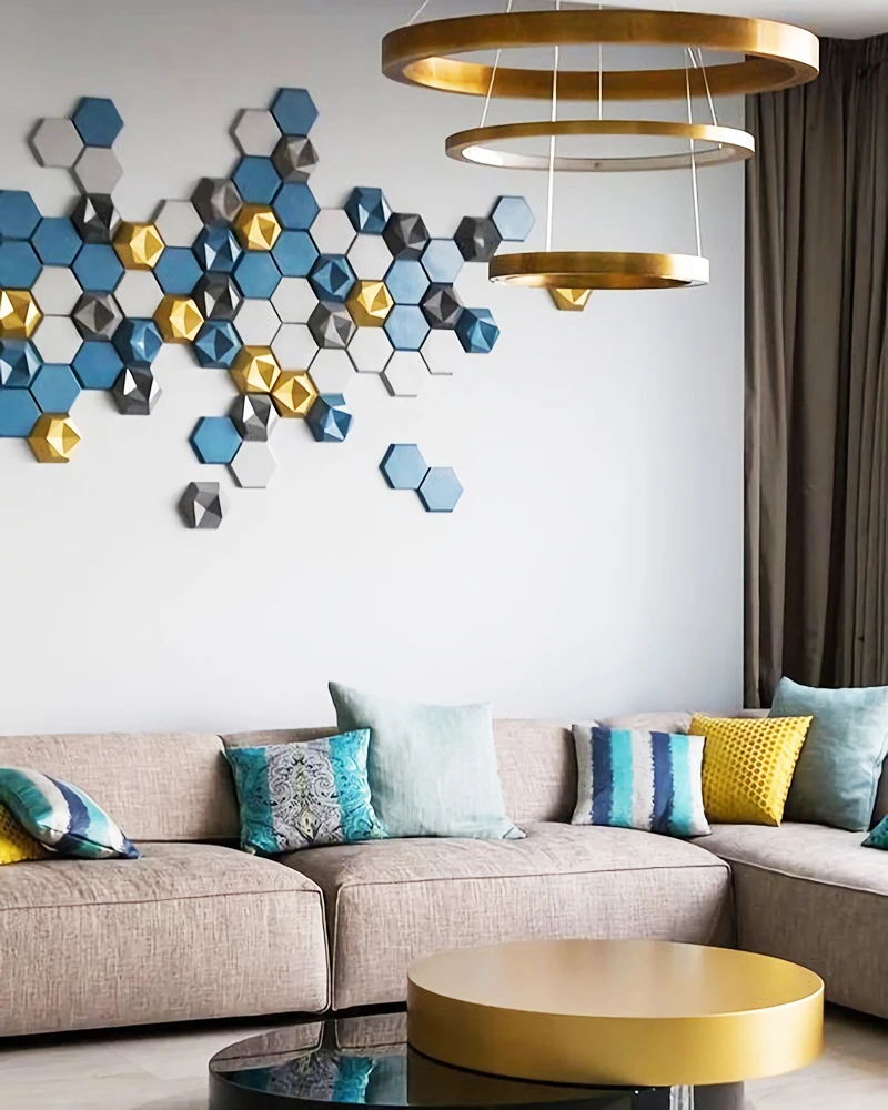 New interior decor 3d wall covering panels paper for home decoration