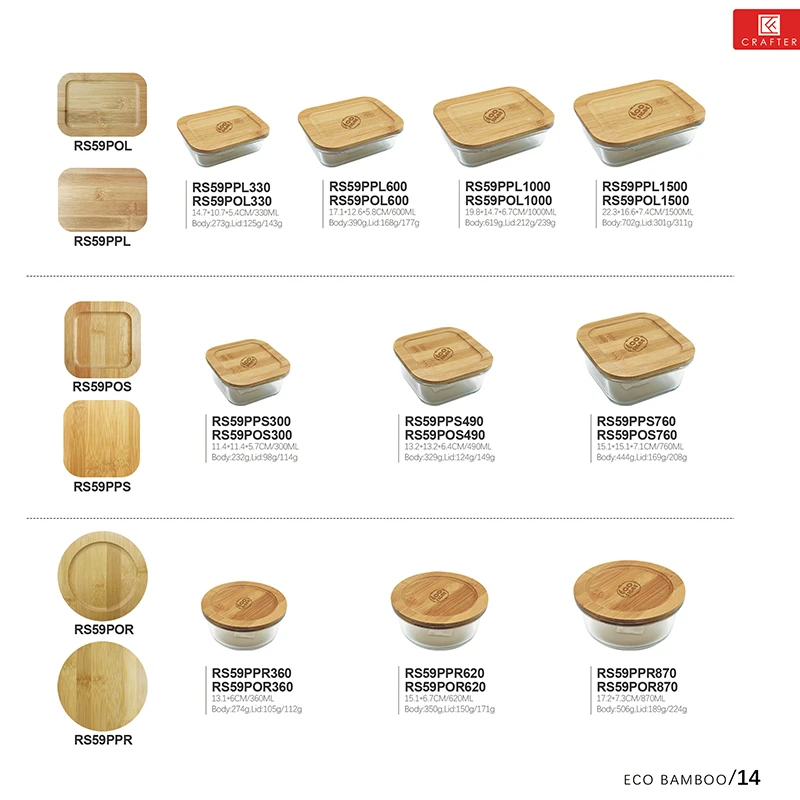 Storage Boxes Bins Type and Microwavable Food Container Feature glass Container