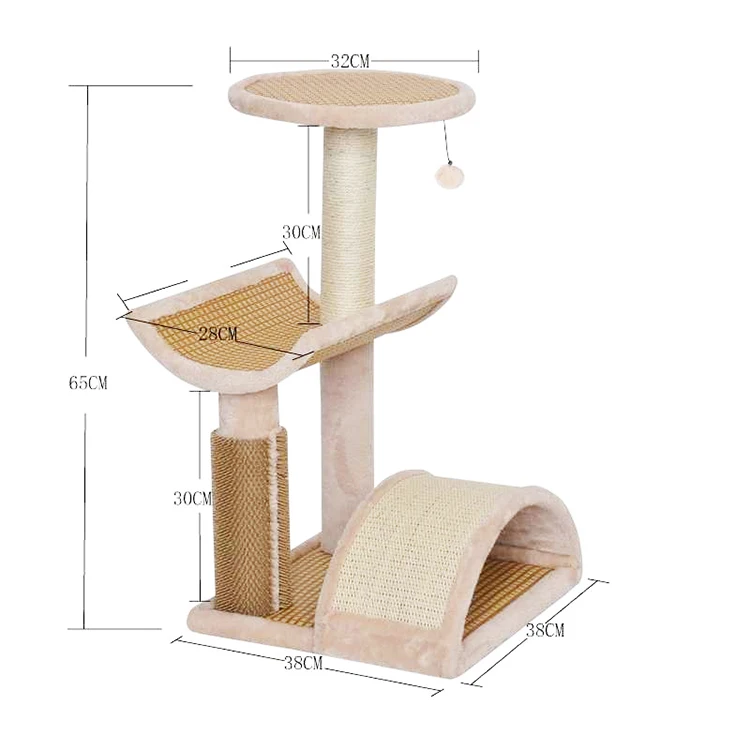 Wood furniture  maine coon banana leaf cat scratcher tree