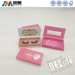Customized eyelash box packaging,custom luxury empty paper packaging box for false eyelash