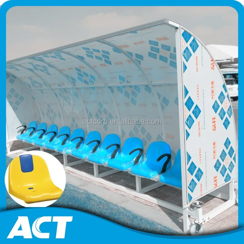 Футболист скамейке, Dugouts, Команда укрытие с сиденье для наружного