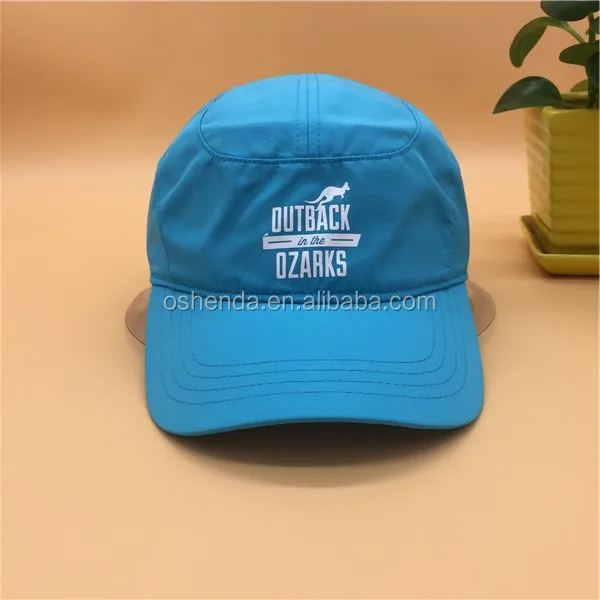 Wholesale melon type 5 panel nylon fabric dryfit golf caps