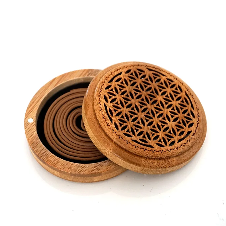Hot selling Bamboo round incense burner