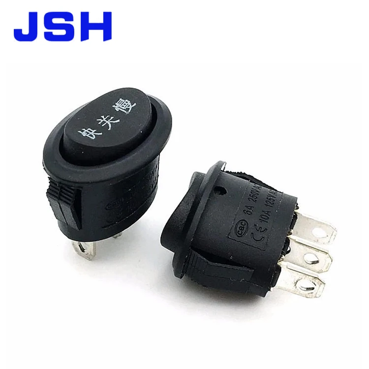 6 pin dpdt rocker switch 10(3)a 250vac t105 rocker switch cb enec17 red panel mount kcd3 boat rocker switch