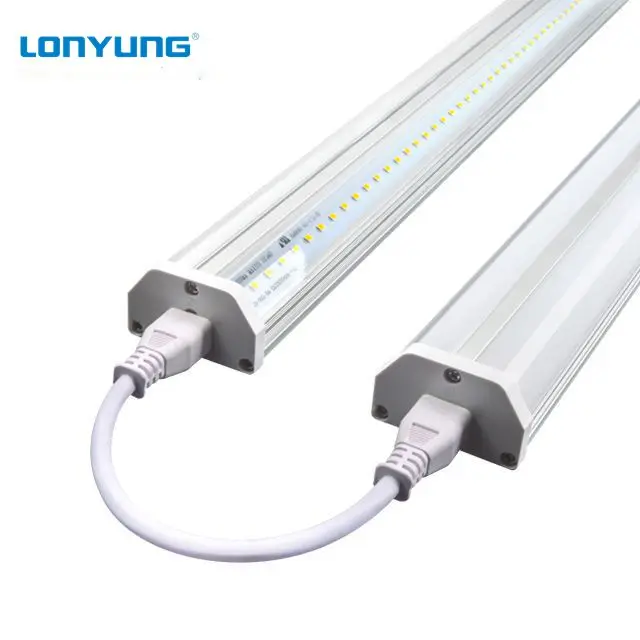 Linkable ETL DLC TUV SAA T5 Led Linear Light Fixture, 4Ft - 8ft 30W 60W Dimmable T5 Led Integrated Double Tube Lights