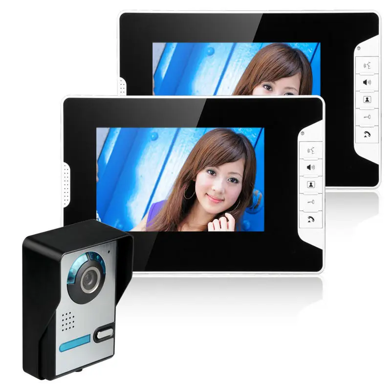 wired 7 inch touch screen Video door phone intercom for Villa and Single house