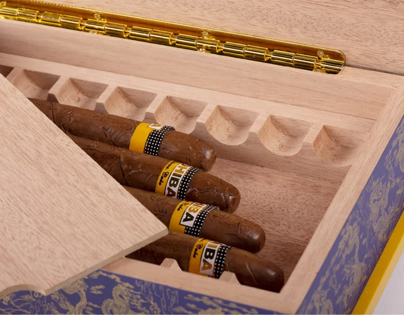 
High End Luxury Cigar Boxes Factory Customize Unique Design Cigar Wooden Box 