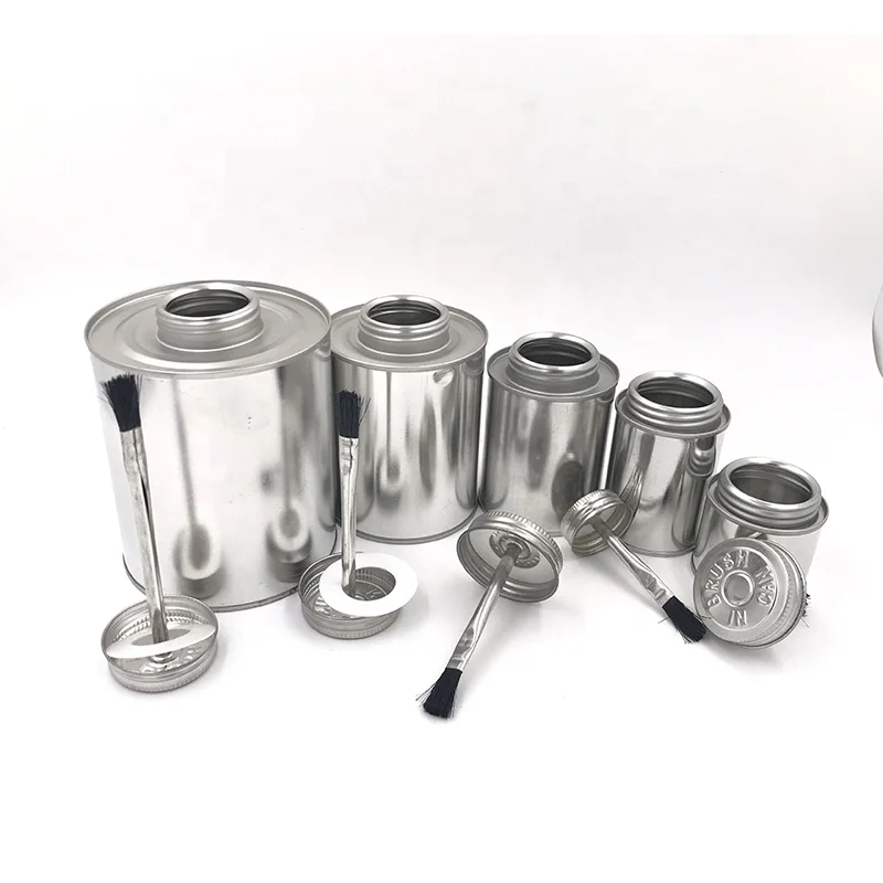 Заводская цена, 4 унции, 118 мл, ПВХ клей, круглая металлическая жесть, жестяная банка, производитель