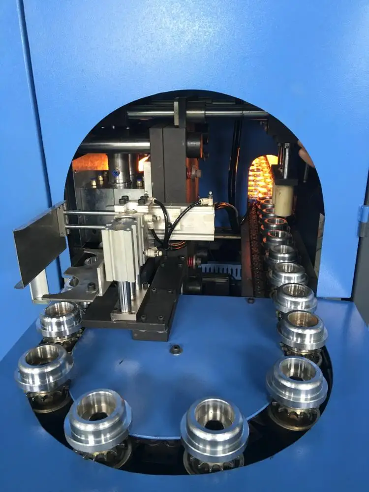 pet jar blow moulding machine machinery 2cavity automatic blowing with preform hand feeding