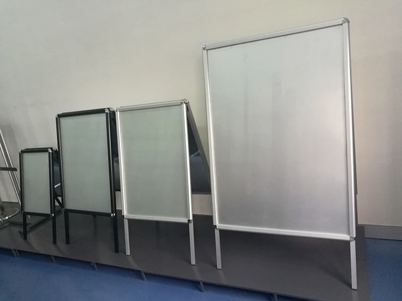 Outdoor aluminum snap frame A board pavement sign , aluminum a board poster stand, Double Side A Frame