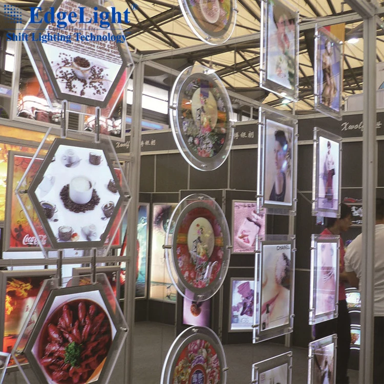 Super slim customized size advertising window led acrylic crystal box displays for real estate agent