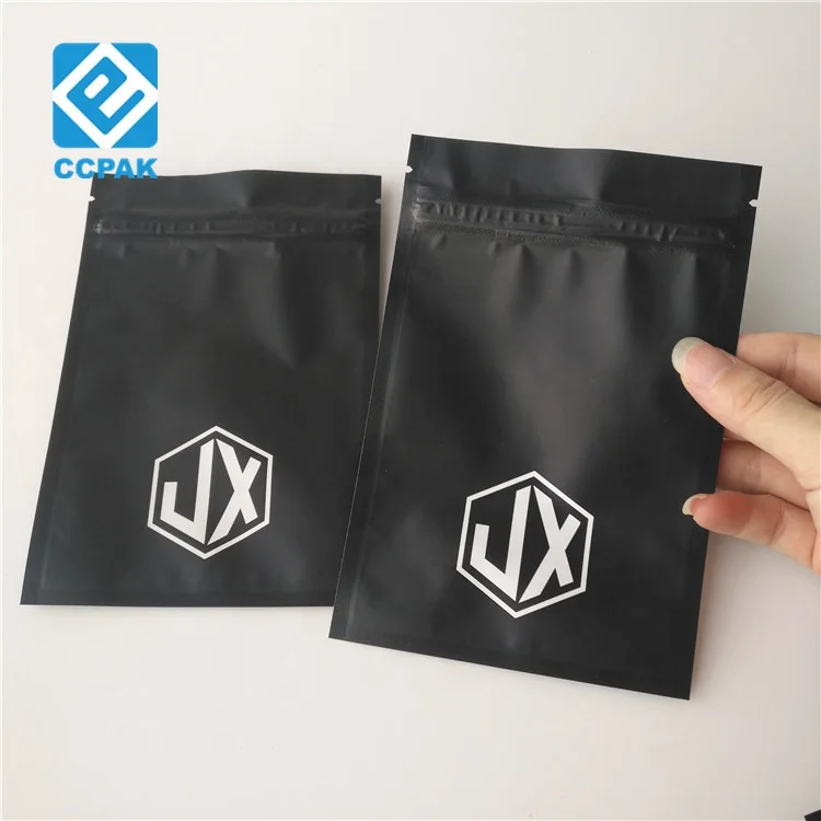 Mylar foil 3 side sealed flat sachet for sunflower / alfalfa / grass seed packaging, mini ziplock bags