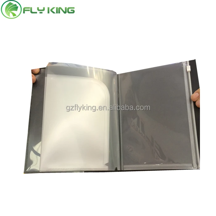 Папка для файлов из ПП с карманом и сумкой на молнии внутри