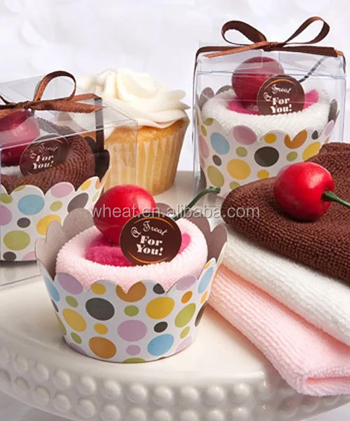 Personalized Wedding Cupcake design Towel favors