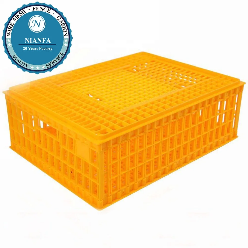 Складная пластиковая корзина для перевозки кур/уток/гусиных птиц, клетки для курятника (завод в Гуанчжоу)