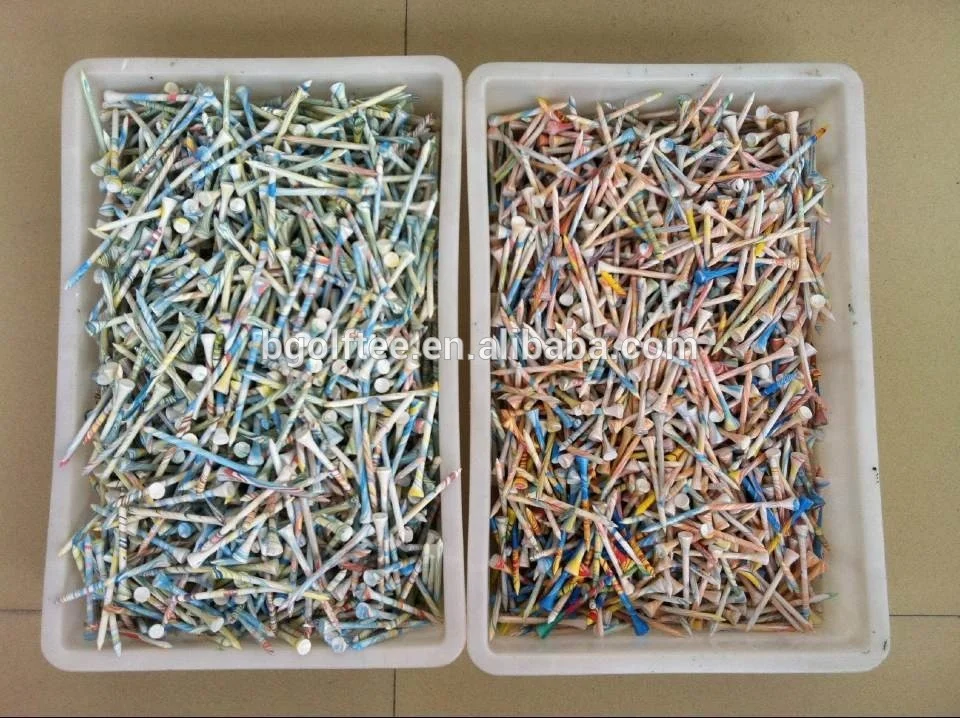 Special multi colorful golf tees in hand painting