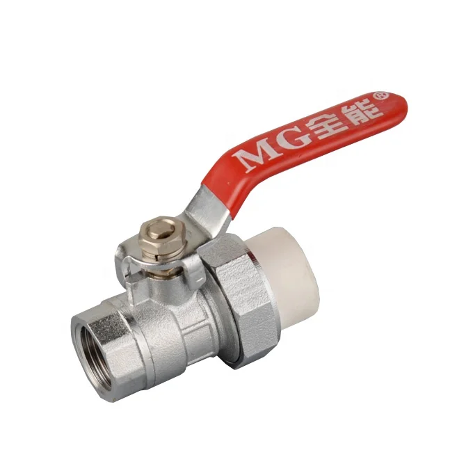 Пластиковый Полипропиленовый латунный шаровой клапан с внутренней резьбой для горячей и холодной воды и сантехники для дома