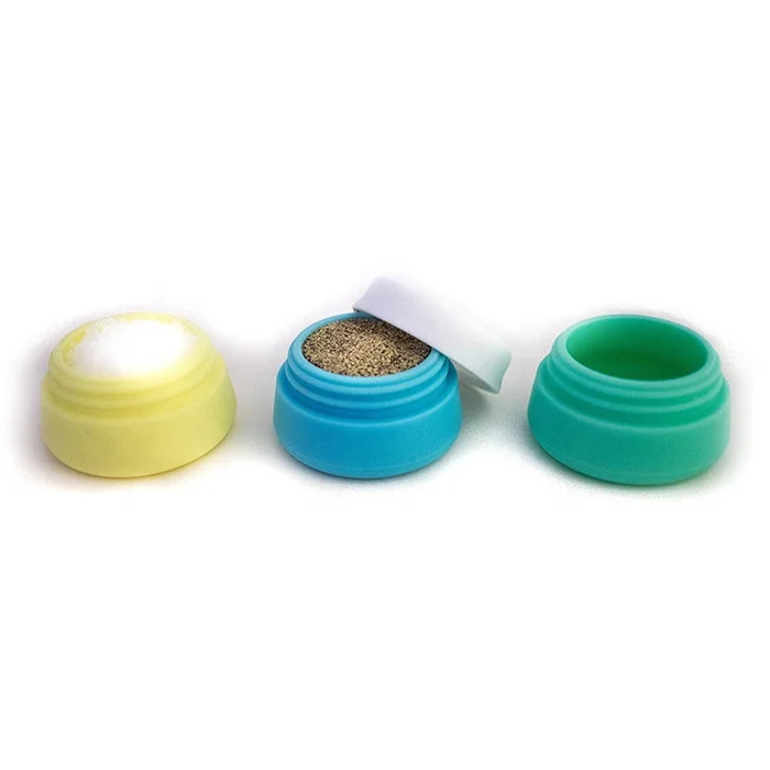 Food grade silica gel 10ml 20ml 30ml OEM empty custom drop resistance eye facial cream container dispenser packaging for sample