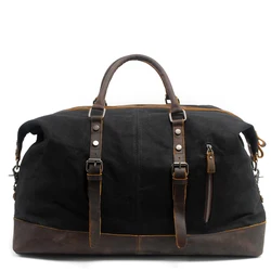 T 831-2K XL Wholesale Vintage Waterproof Duffel Weekender Bag Waxed Canvas Bag