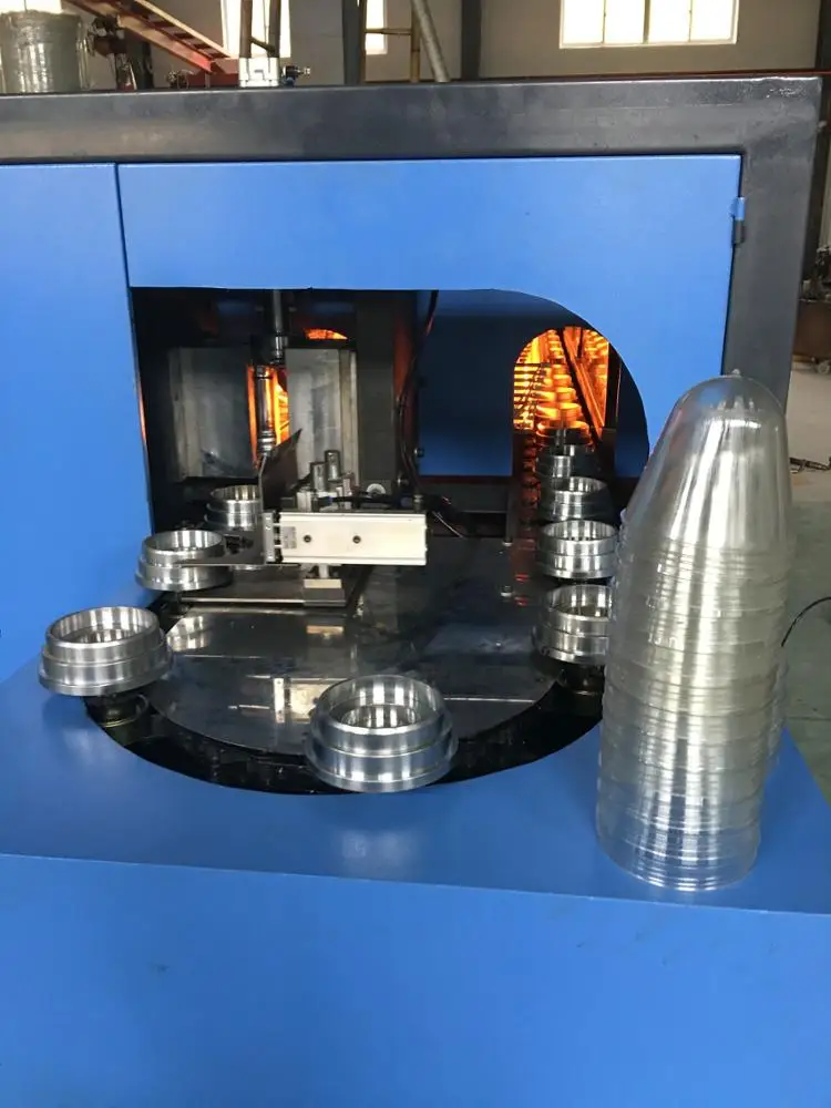 pet jar blow moulding machine machinery 2cavity automatic blowing with preform hand feeding