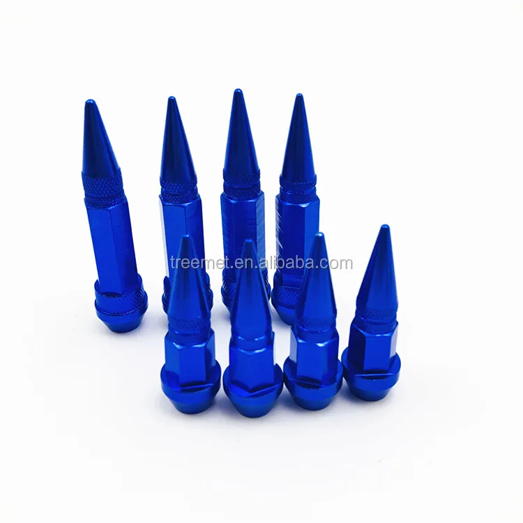 
Aluminum Alloy Material Blue Color Custom Tire Valve Caps 