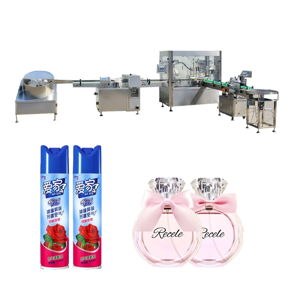 JB-P4 China Manufacturer automatic aerosol filler liquid perfume bottle filling machine